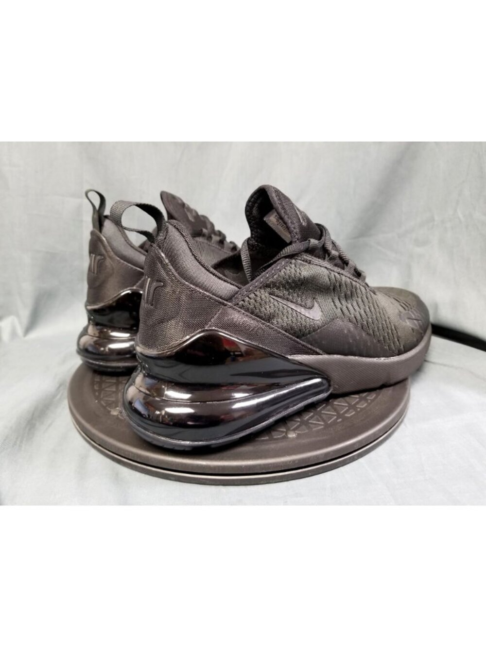 Nike Air Max 270 Sneakers Mesh Triple Black Mens Size 9.5 NEW NO BOX! - Picture 7 of 10